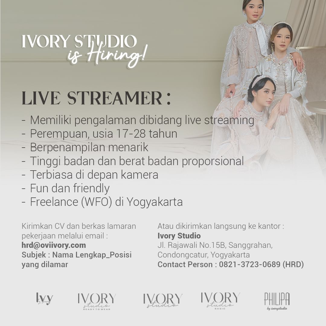 Lowongan Kerja Ivory Studio Yogyakarta