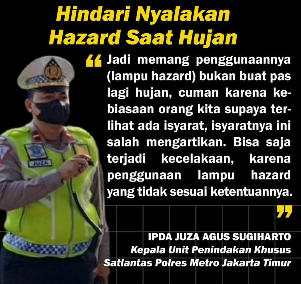 Hindari Penggunaan Lampu Hazard Saat Hujan: Keselamatan Berkendara di Jalan Raya