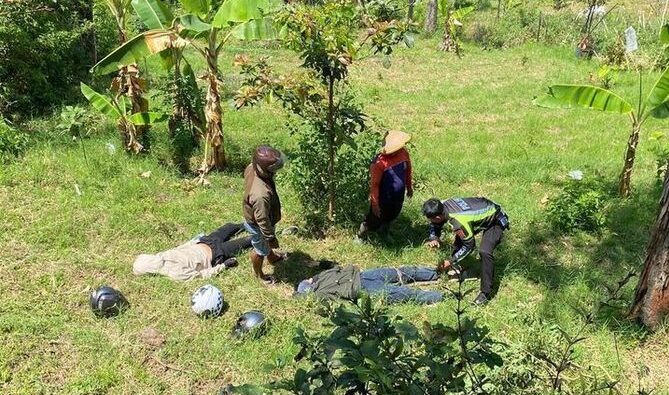 Motor Rem Blong, Pasangan Muda-Mudi Terjun ke Sawah di Jalur Sarangan-Magetan