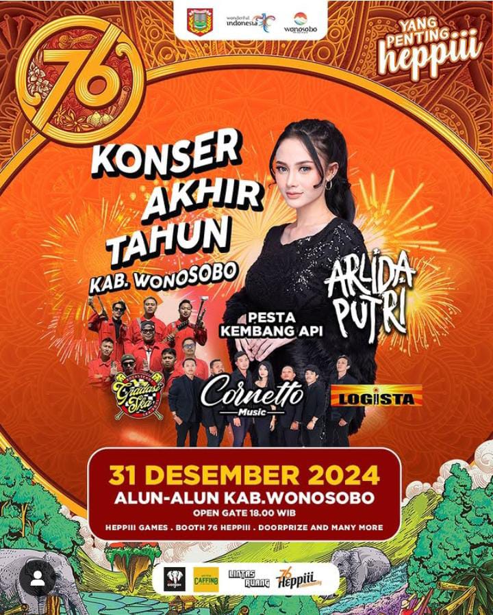 Konser Akhir Tahun 2024 dan Pesta Kembang Api Spektakuler di Wonosobo