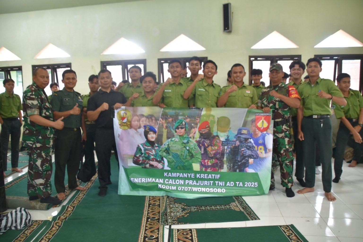 Kodim 0707/Wonosobo Gelar Sosialisasi Rekrutmen TNI AD di MAN 1 Wonosobo