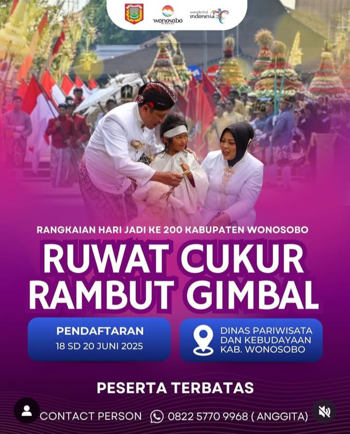 Rayakan Hari Jadi ke-200 Wonosobo: Tradisi Ruwat Cukur Rambut Gimbal 2025 Kembali Digelar!