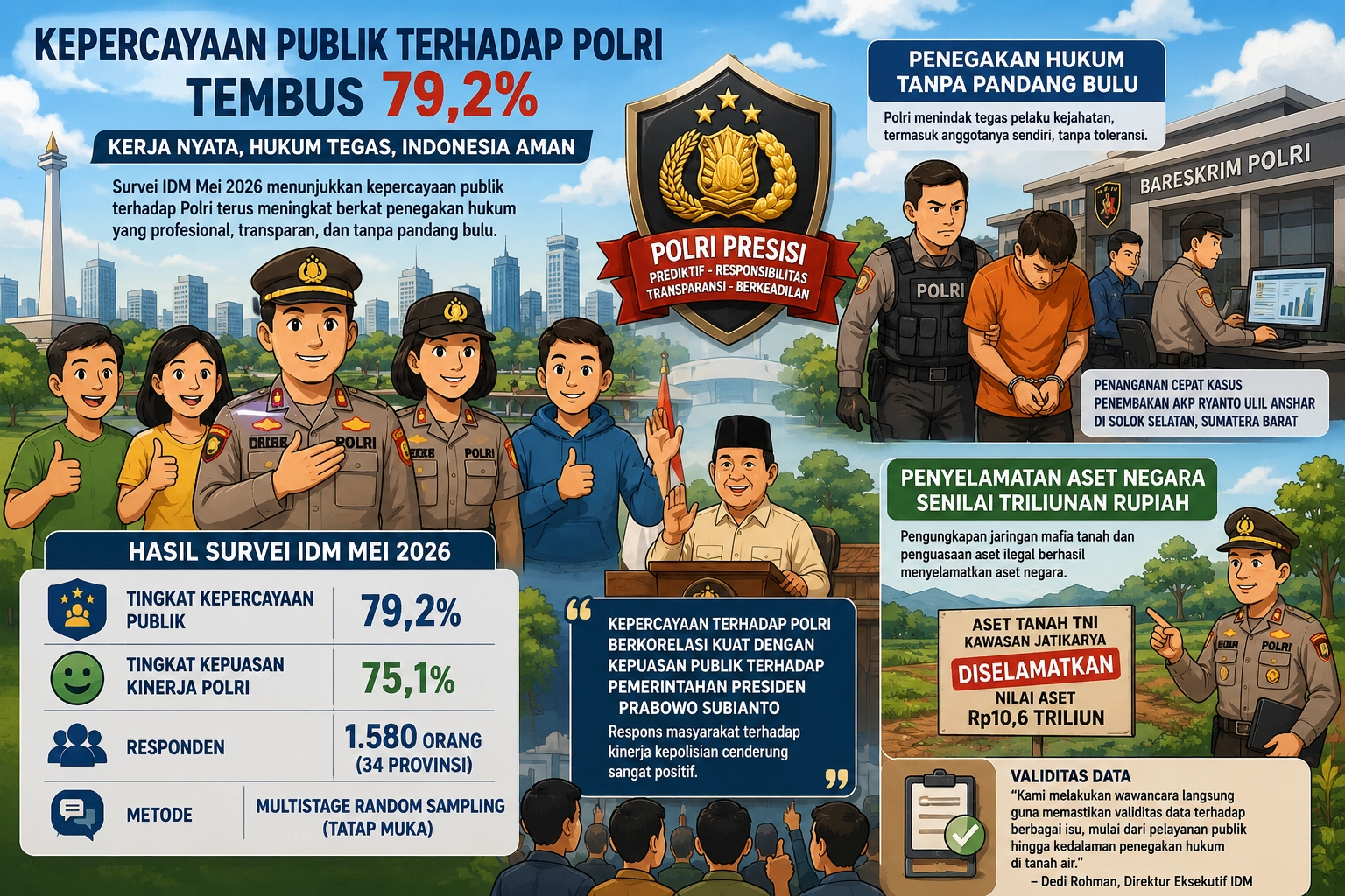 Kepercayaan Publik terhadap Polri Tembus 79,2%,